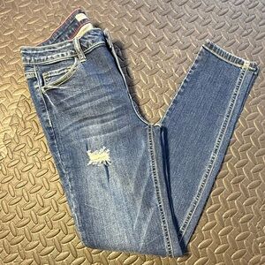 Cello Y2K Distressed Blue Skinny Jeans Size 9